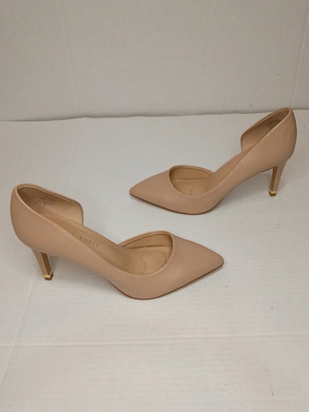 Kelly & Katie Nude Pointed-Toe D'Orsay Heels